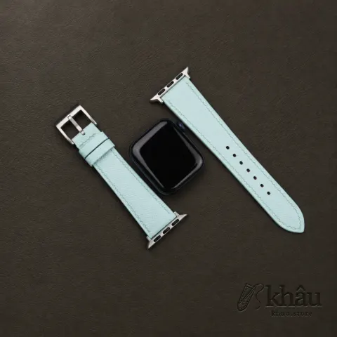 Turquoise Saffiano Leather Apple Watch Band — additional view