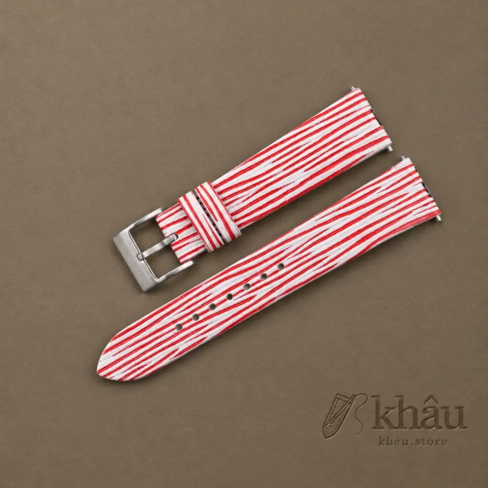To My Daughter – White Red Epi Leather Apple Watch Band Gift for Daughter — front view