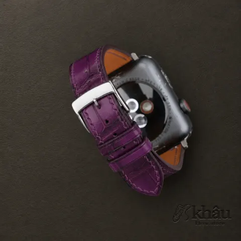 Purple Alligator Leather Apple Watch Band — additional view