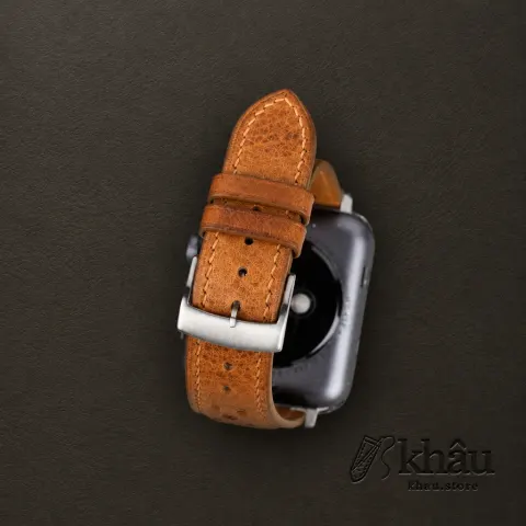 Rally Golden Brown Waxed Badalassi Carlo Leather Apple Watch Band — additional view