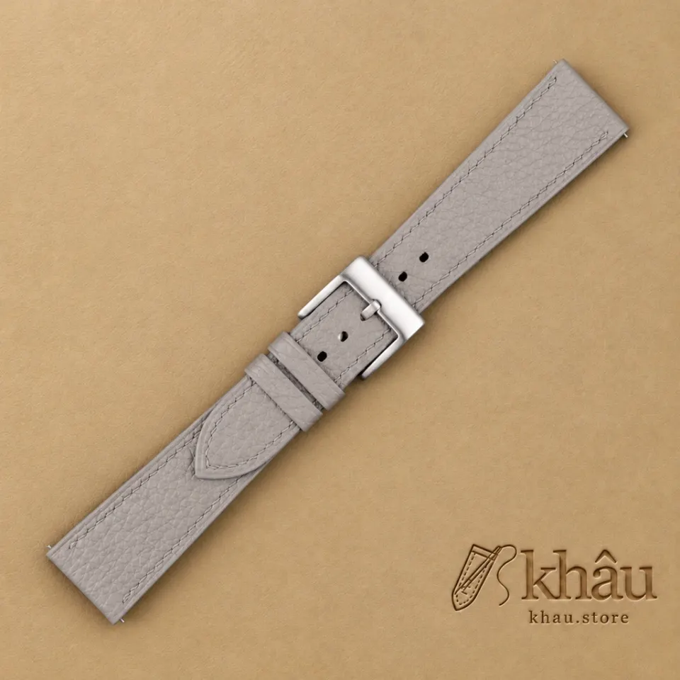 Grey Togo Leather Watch Strap — additional view