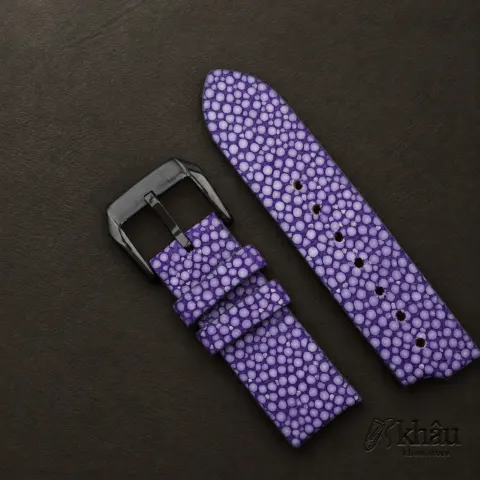 Purple Stingray Leather Samsung Watch Band — additional view