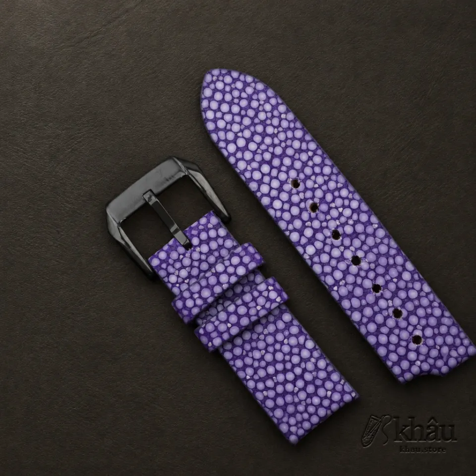 Purple Stingray Leather Samsung Watch Band — additional view