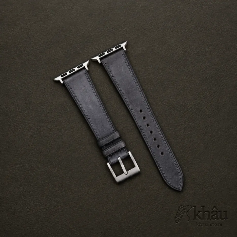 Purple Maya Leather Apple Watch Band — front view