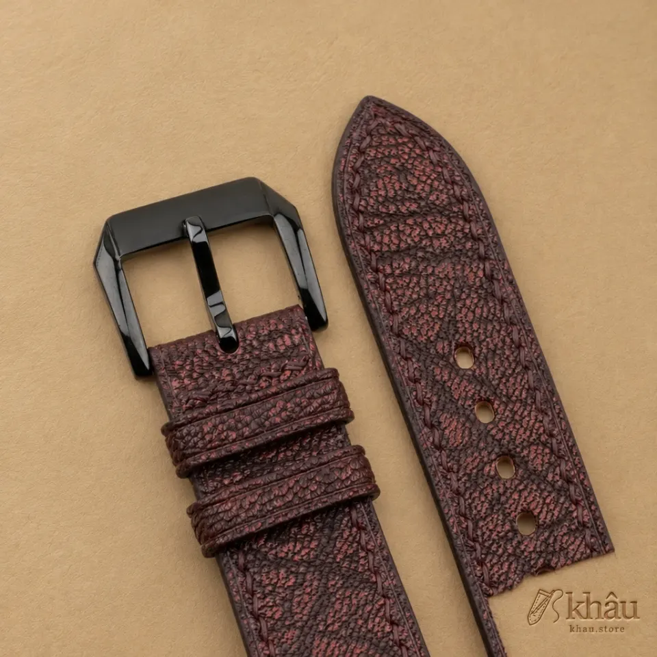 Alran Fat Nat Chevre Goat Dark Brown Leather Samsung Watch Band — additional view