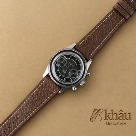 Dark Taupe Peccary Leather Watch Strap — additional view