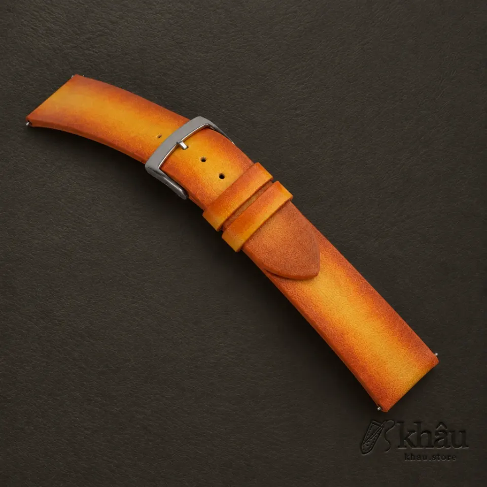 Patina Whiskey Vegetable Tanned Leather Watch Strap — additional view