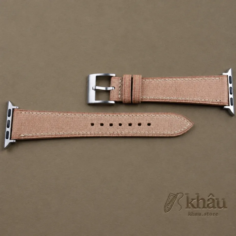 Beige Babele Leather Apple Watch Band — additional view