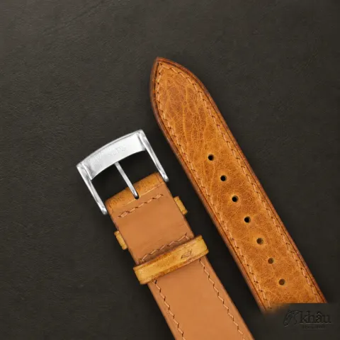 Whiskey Badalassi Carlo Waxed Leather Watch Strap — additional view