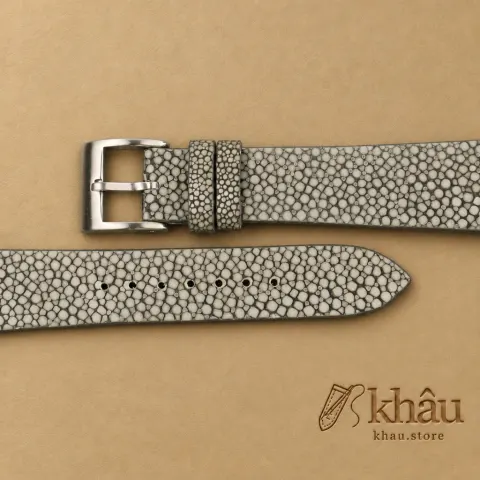 Vintage Moss Stingray Leather Watch Strap — additional view