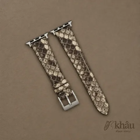 Python Leather Apple watch band — front view