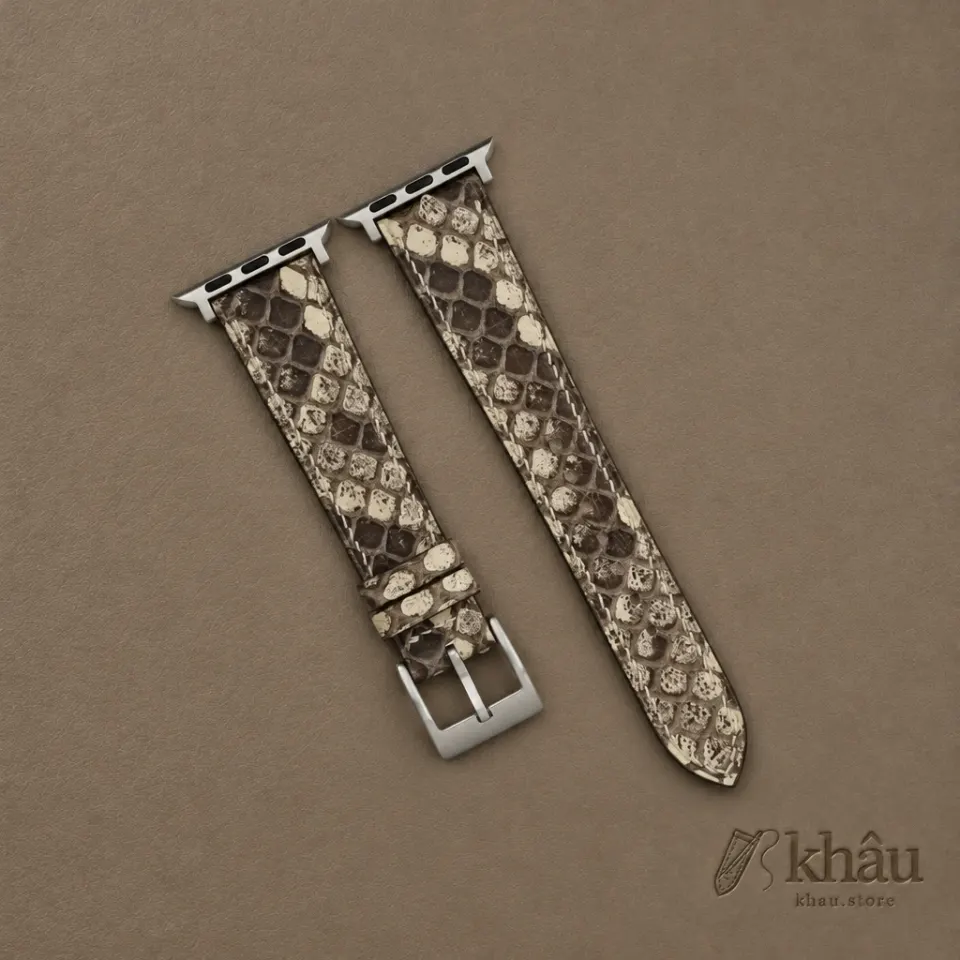 Python Leather Apple watch band — front view