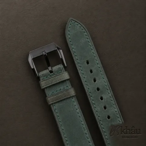 Green Maya Leather Samsung Watch Band — additional view