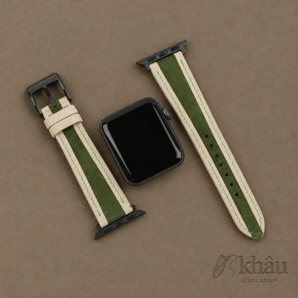 Christmas Gift Ideas Reindeer Suede Apple watch band — additional view
