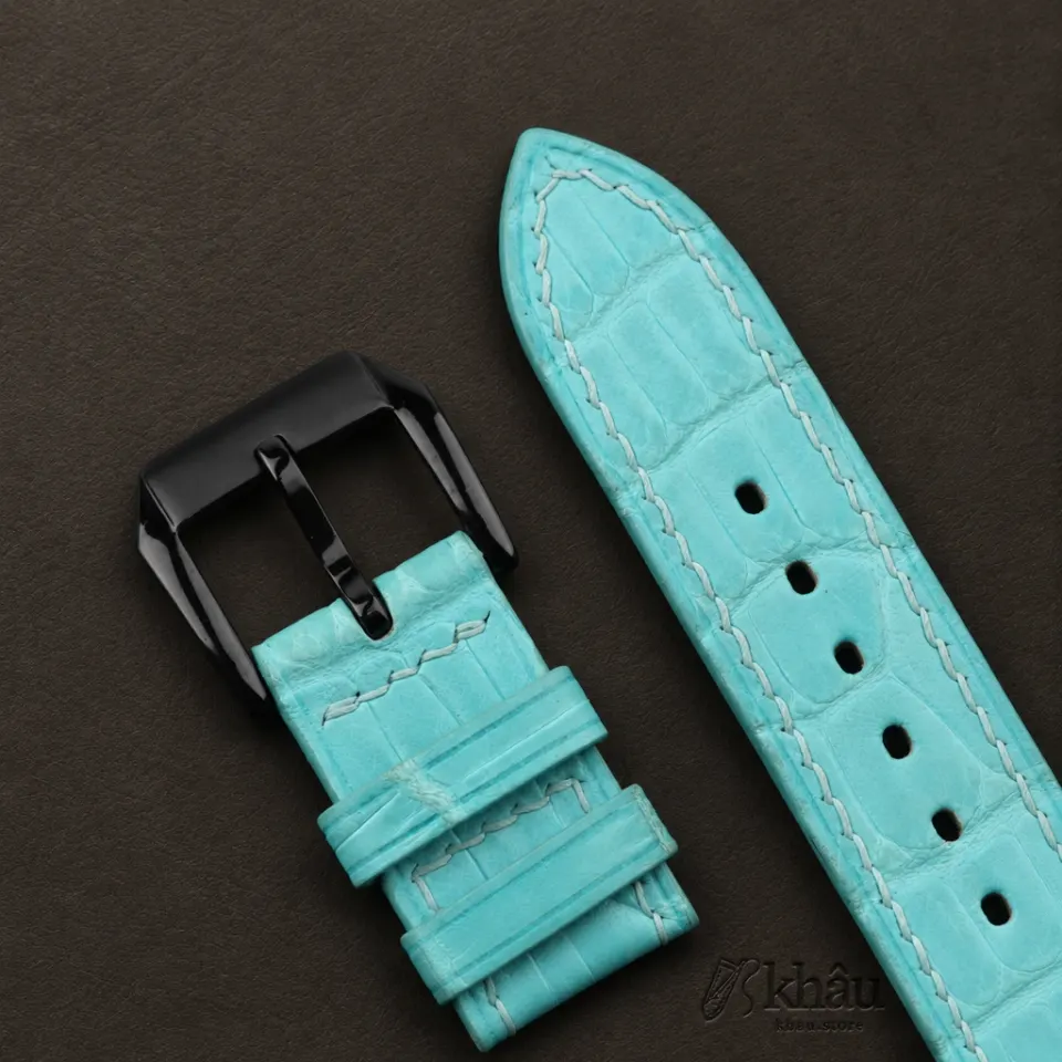 Turquoise Alligator Leather Samsung Watch Band — additional view