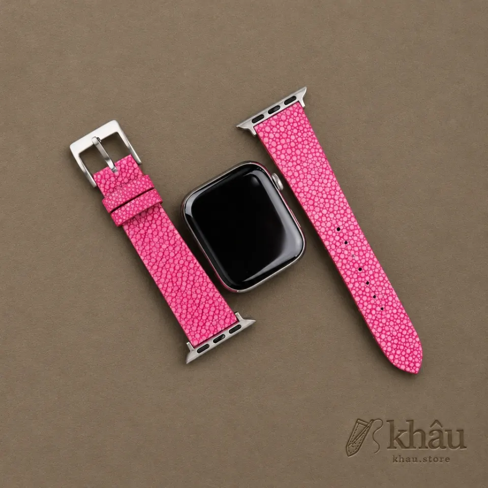 Pink Stingray Leather Apple Watch Band — additional view
