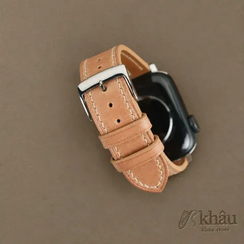 Natural Shell Cordovan Leather Apple Watch Band — additional view