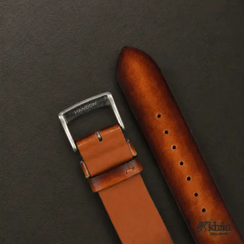 Patina Light Brown Vachetta Leather Watch Strap — additional view