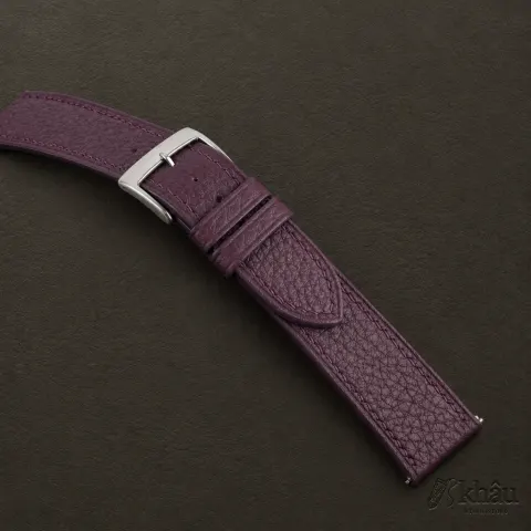 Purple Togo Leather Watch Strap — additional view