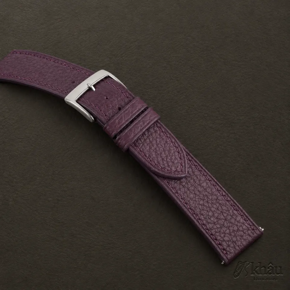 Purple Togo Leather Watch Strap — additional view