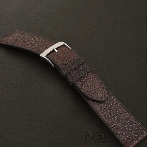 Brown Black Diamond Wagyu Leather Watch Strap — additional view