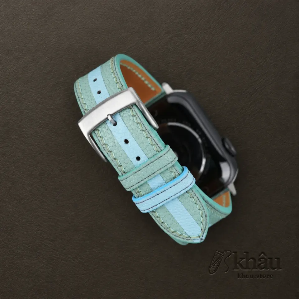 Duocolor Turquoise Alran Sully Leather Apple Watch Band — additional view