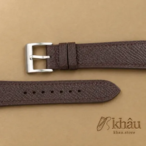 Dark Brown Epsom Leather Watch Strap — additional view