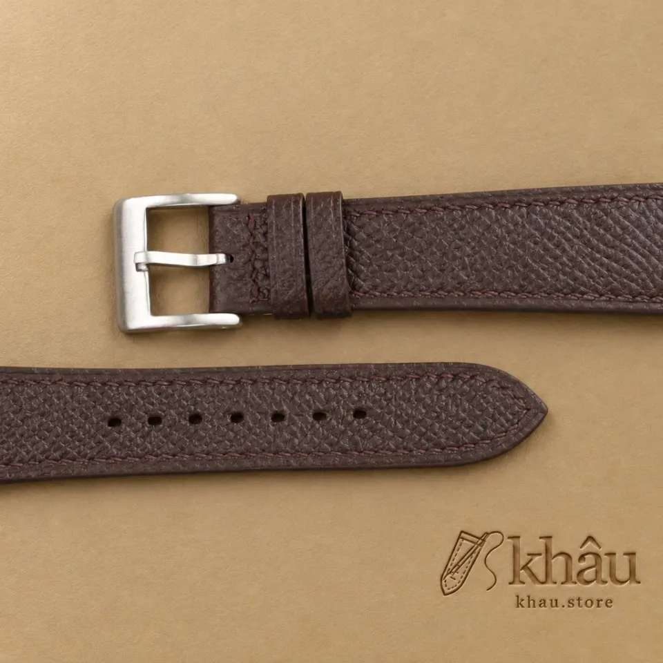 Dark Brown Epsom Leather Watch Strap — additional view