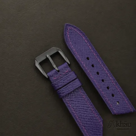 Purple Epsom Leather Samsung Watch Band — additional view