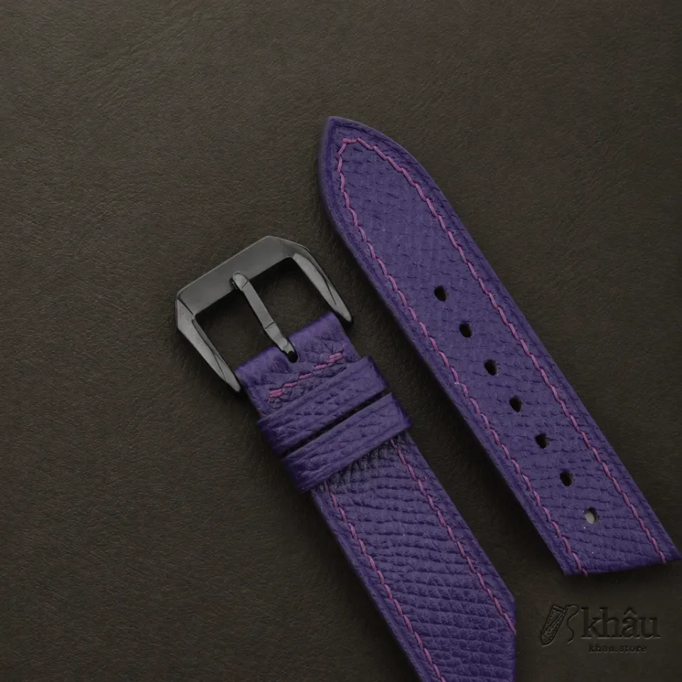 Purple Epsom Leather Samsung Watch Band — additional view