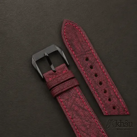 Alran Fat Nat Chevre Goat Red Leather Samsung Watch Band — additional view