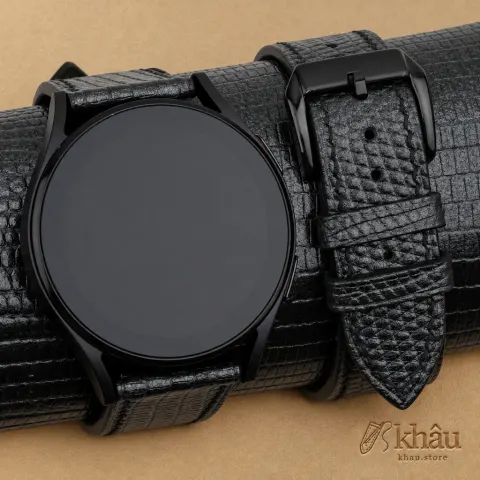 Ziconium Lizard Leather Samsung Watch Band — front view