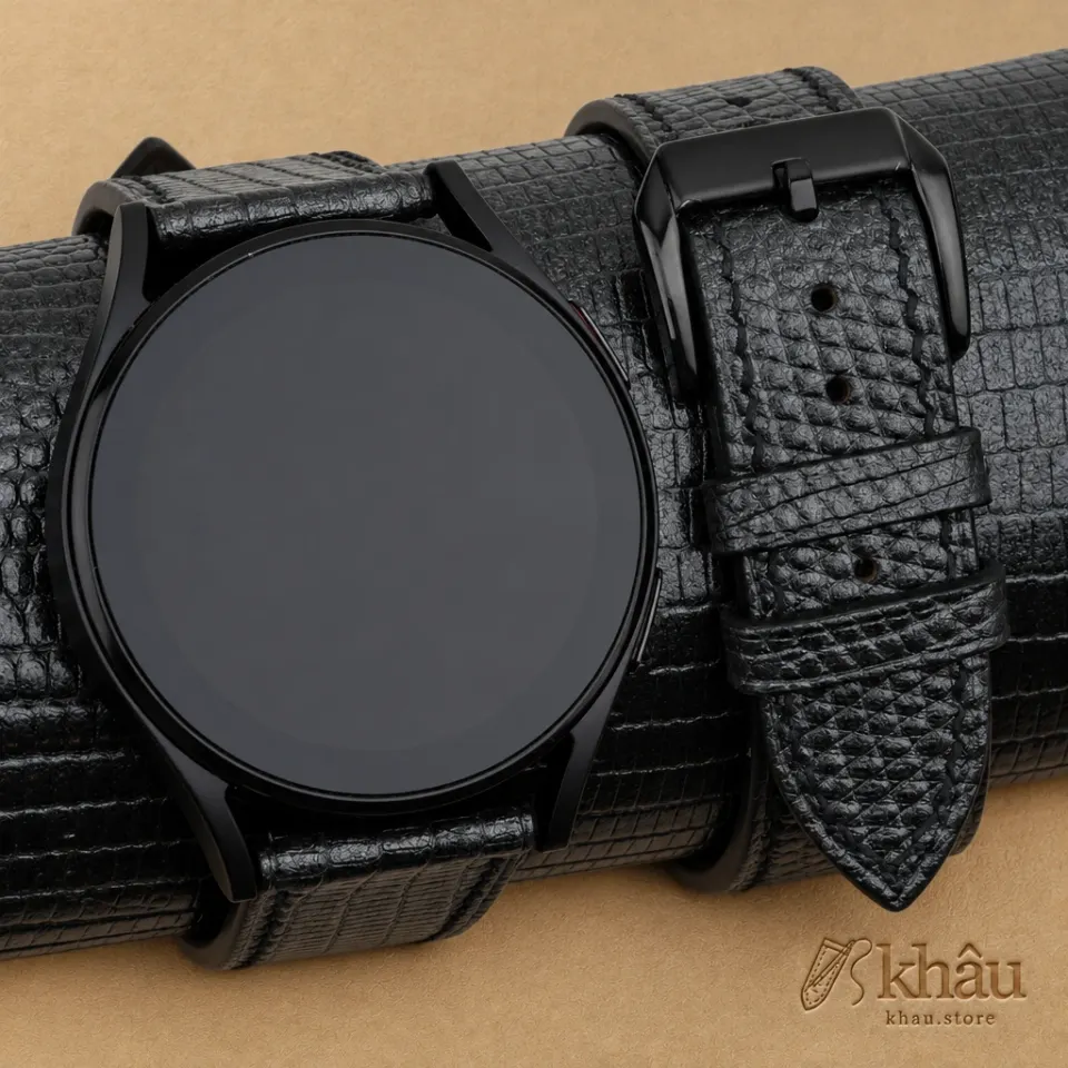 Ziconium Lizard Leather Samsung Watch Band — front view