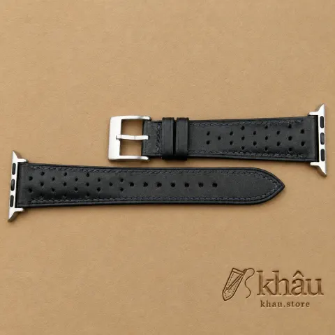 Rally Midnight Blue Swift Leather Apple Watch Band — additional view