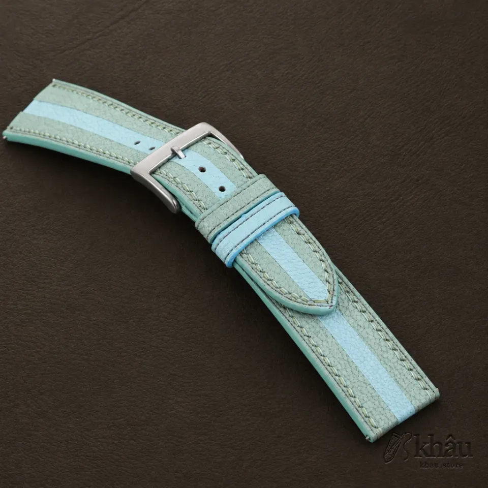 Duocolor Turquoise Alran Sully Leather Watch Strap — additional view
