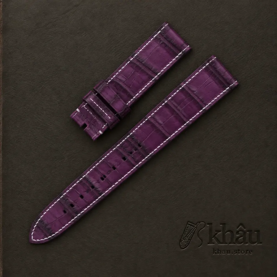 Purple Alligator Leather Bund Strap — additional view