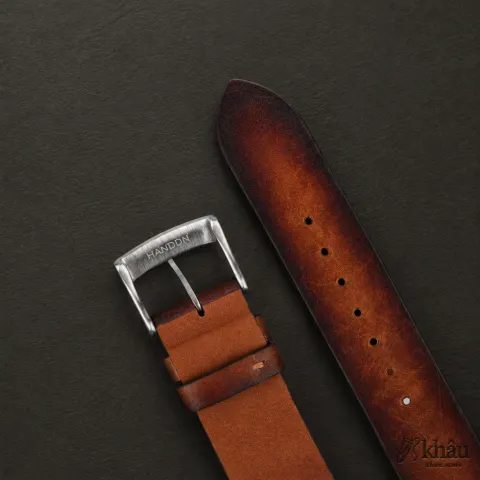 Patina Brown Vachetta Leather Watch Strap — additional view