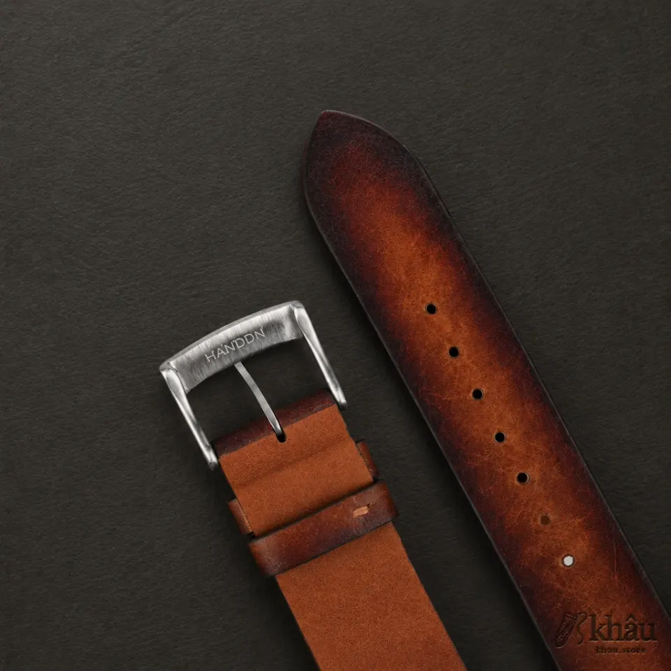 Patina Brown Vachetta Leather Watch Strap — additional view