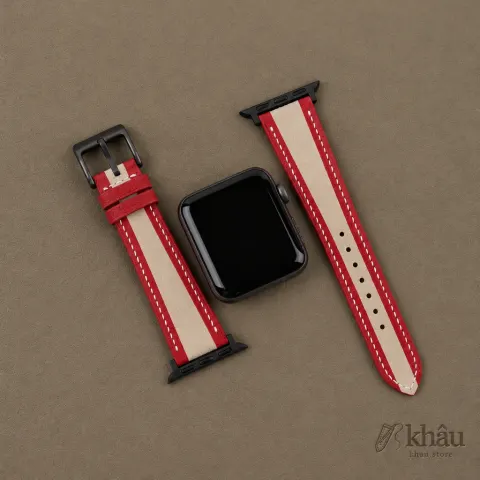 Christmas Gift Ideas Santa Claus Suede Apple watch band — additional view