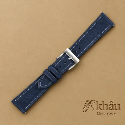 Navy Nubuck Leather Watch Strap — additional view
