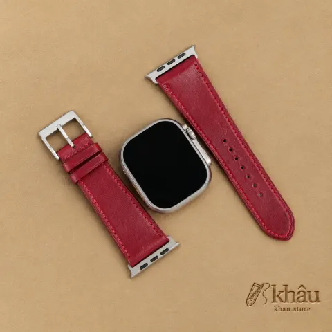 Bordeaux Box Calf Leather Apple Watch Ultra Band — additional view