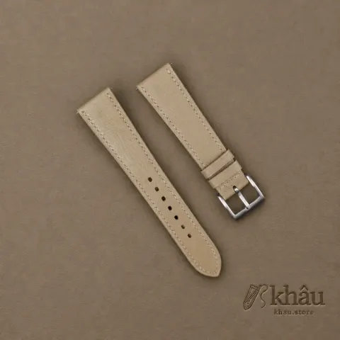 Sand Alran Chevre Leather Watch Strap — front view