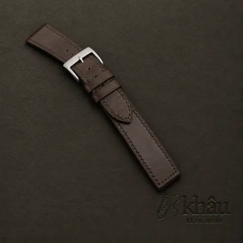 Box Calf Umber Brown Leather Watch Strap — additional view