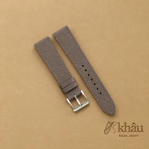 Graphite Grey Epsom Leather Watch Strap — front view