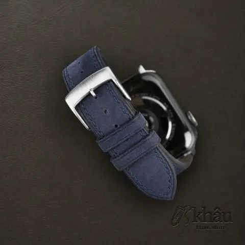 Blue Crazy Horse Leather Apple Watch Band — additional view