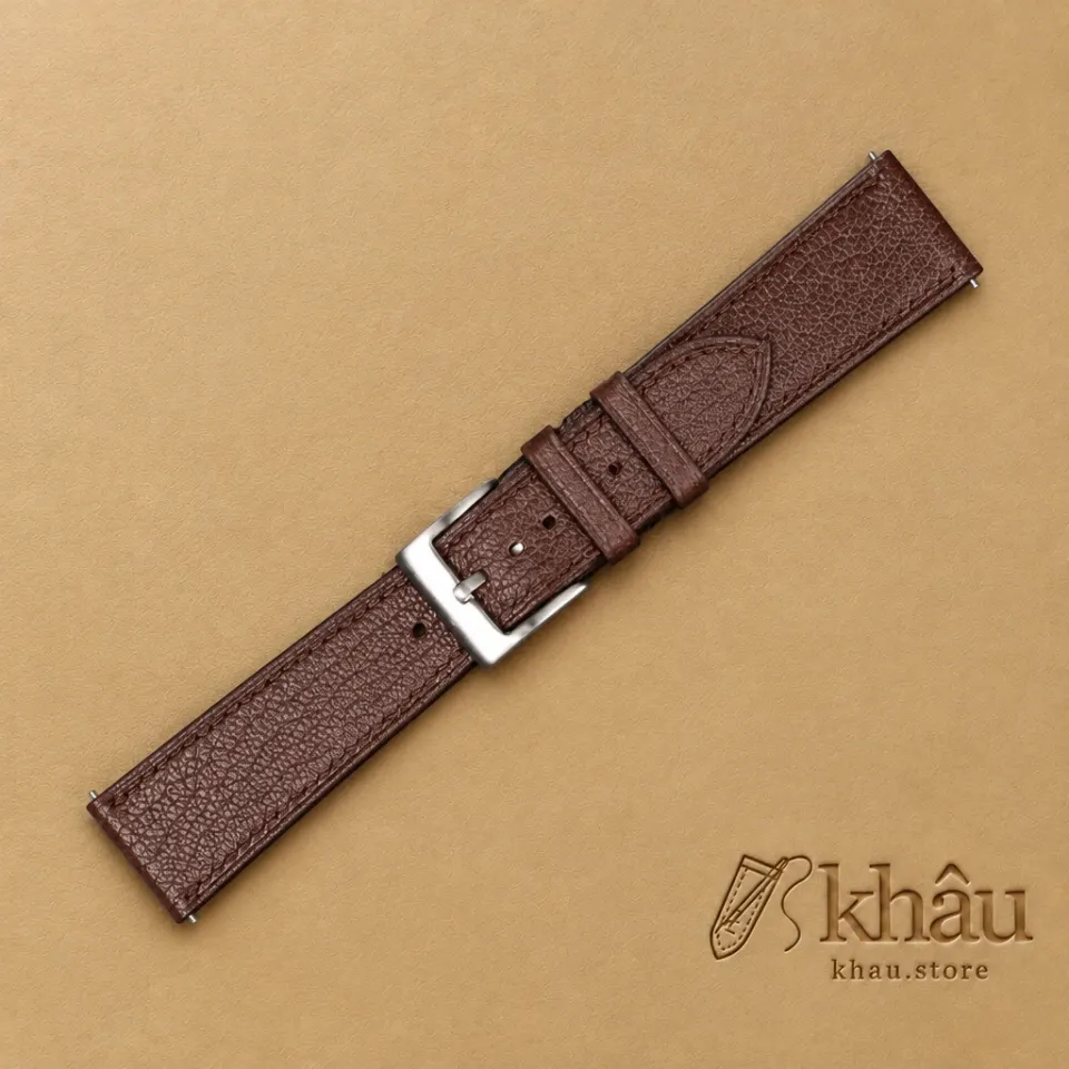 Dark Brown Alran Chevre Leather Watch Strap — additional view