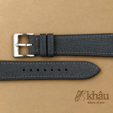 Dark Grey Alran Chevre Leather Watch Strap — additional view