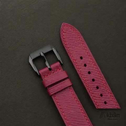 Red Epsom Leather Samsung Watch Band — additional view