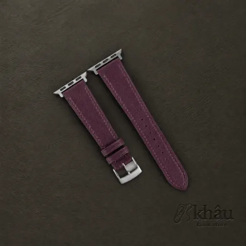 Purple Swift Leather Apple Watch Band — front view