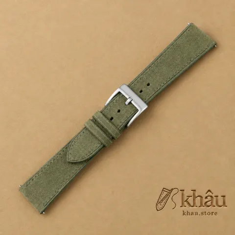 Moss Suede Leather Watch Strap — additional view